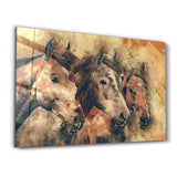 Horses | Glass Wall Art