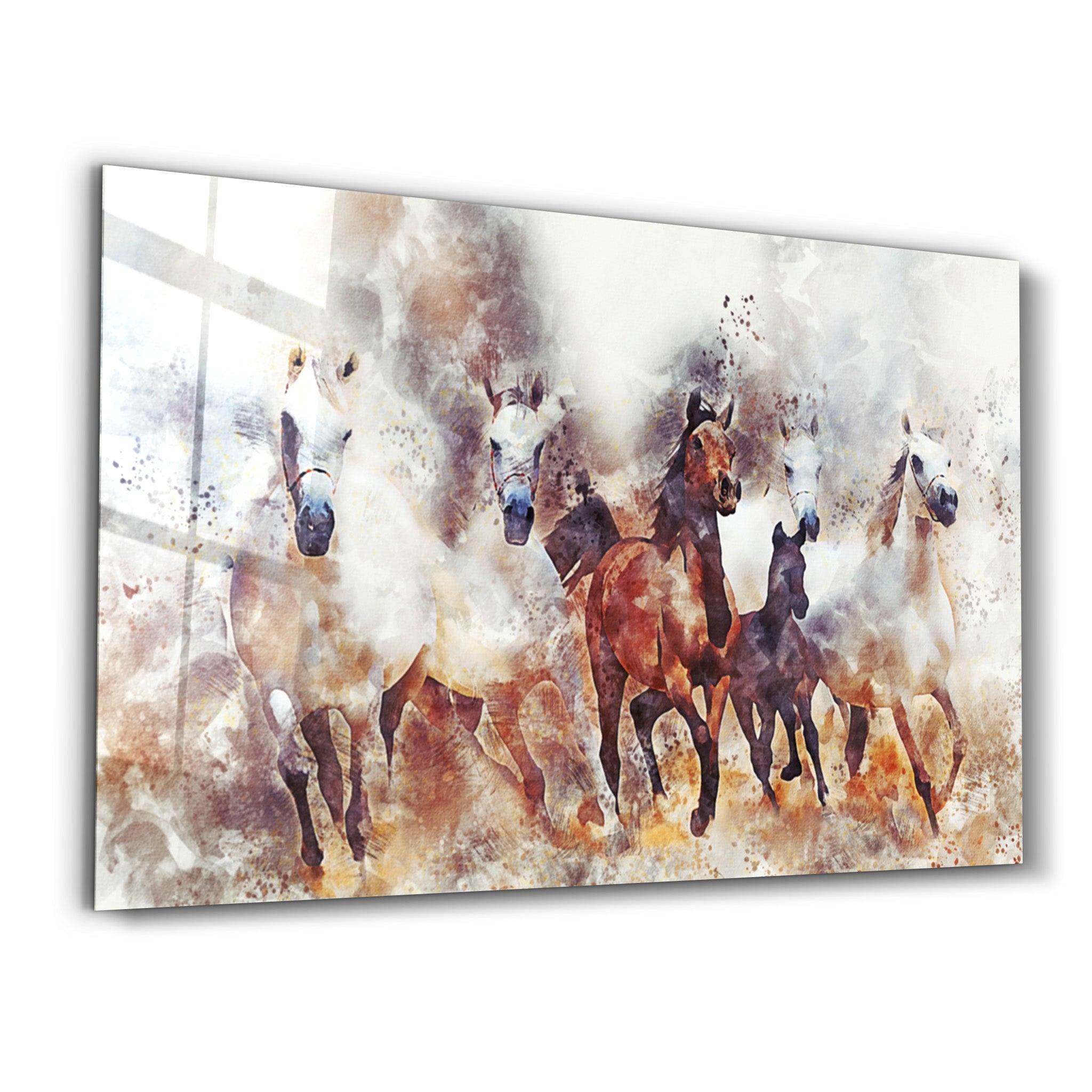 Freedom of the Wind Riders | Glass Wall Art - Artdesigna