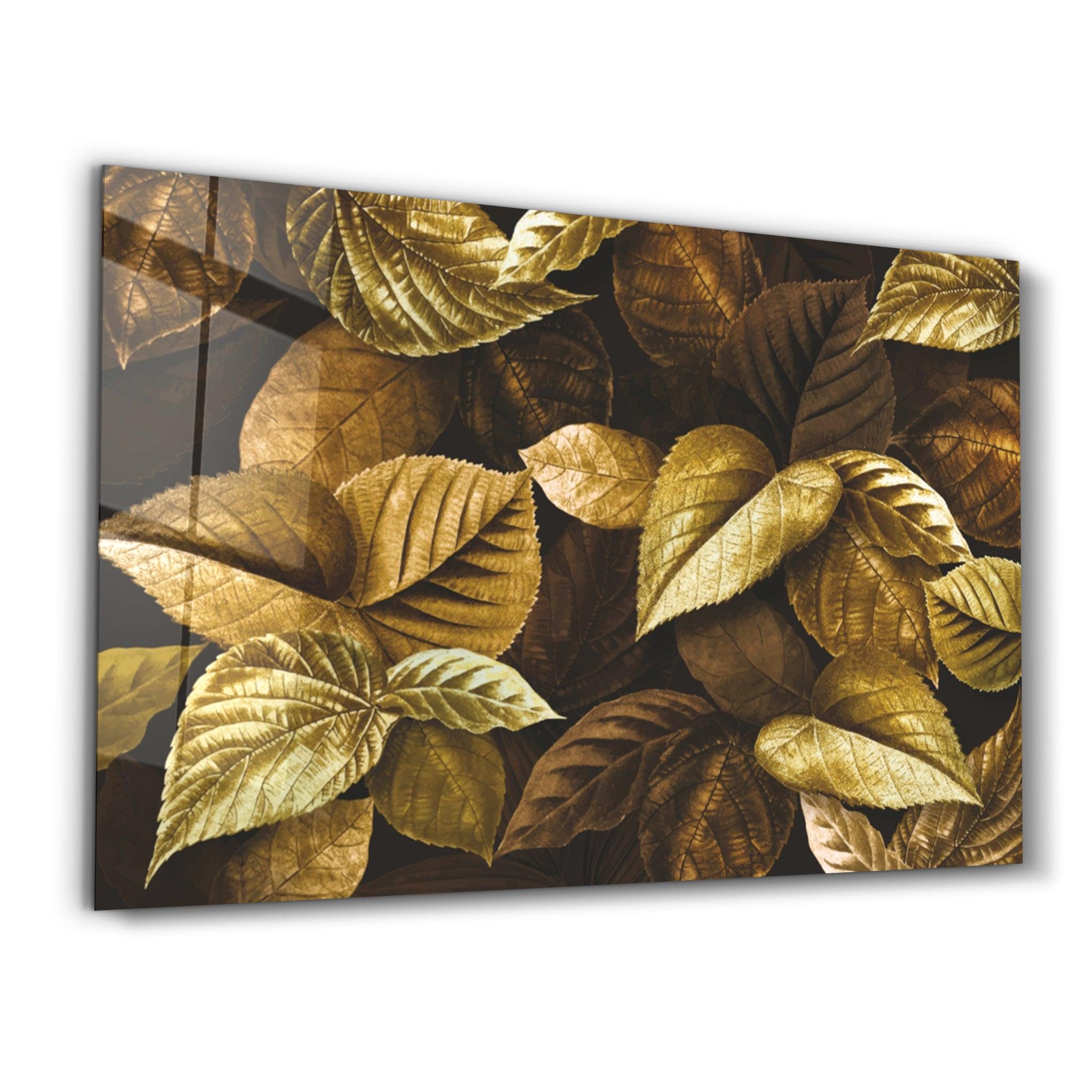 Golden Forest Dreams | Glass Wall Art - Artdesigna