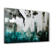 Abstract Green Pattern V2 | Glass Wall Art - Artdesigna