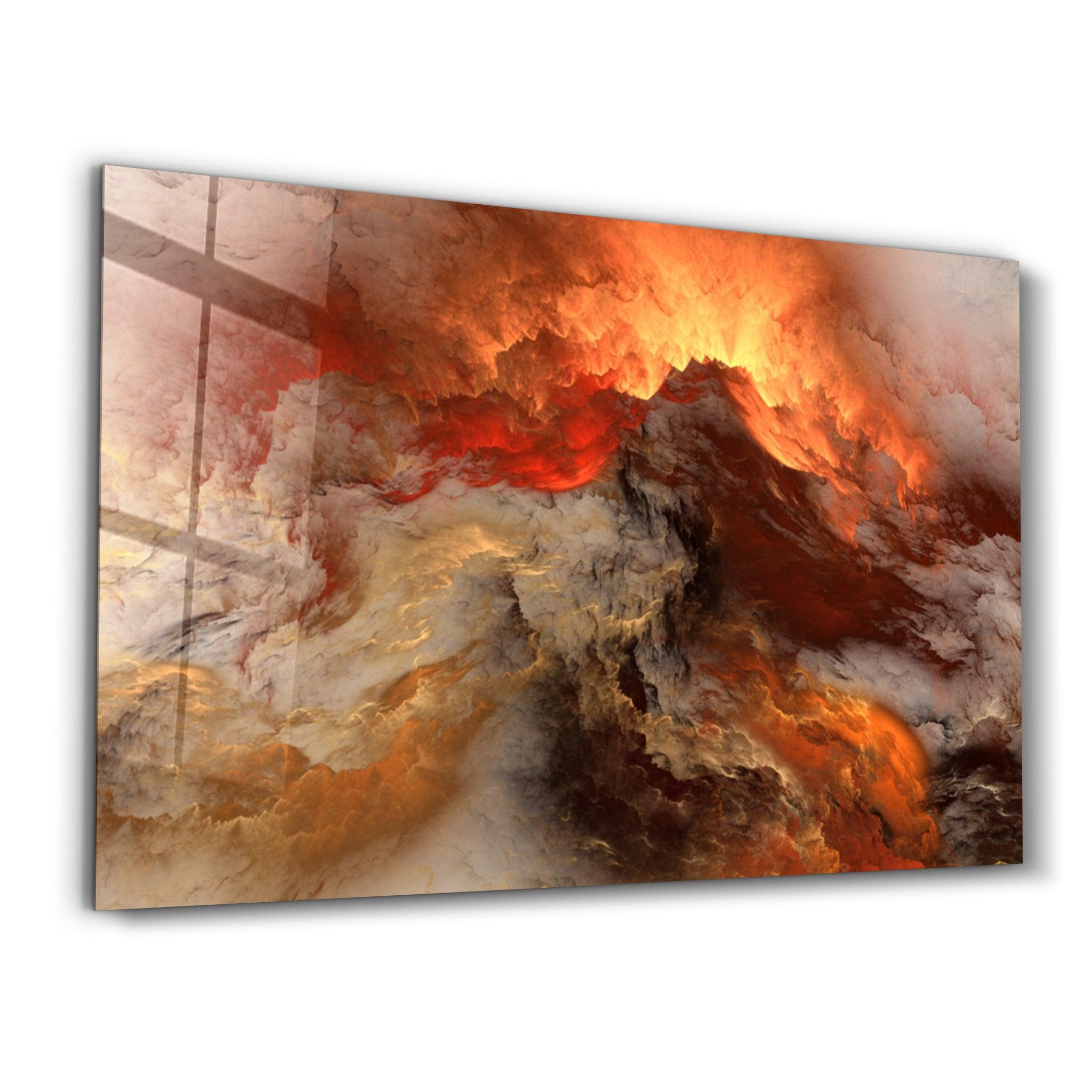 Lava | Glass Wall Art - Artdesigna