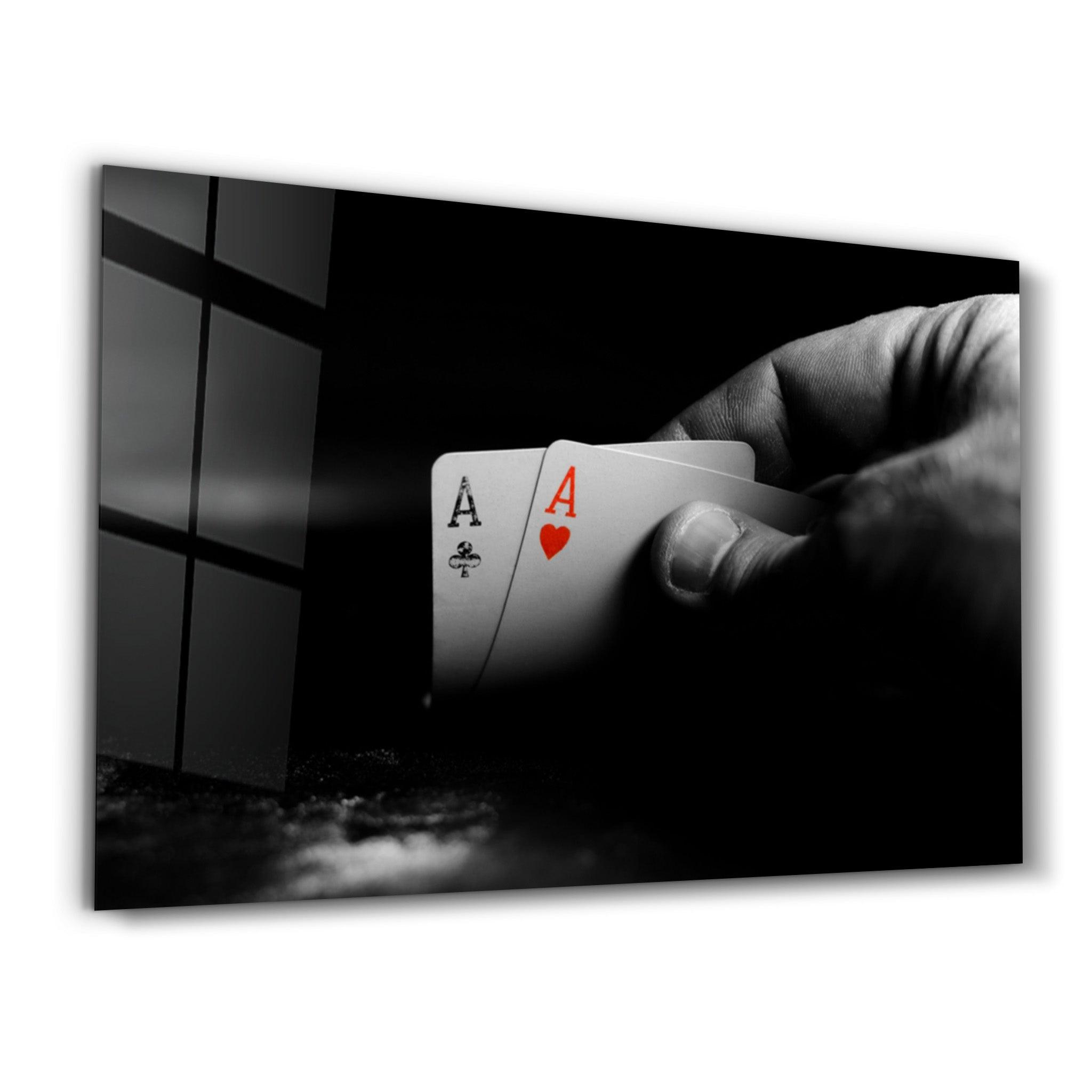 Poker | Glass Wall Art - Artdesigna