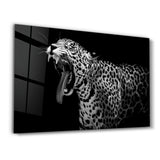 Leopard Yawn | Glass Wall Art