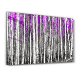 Abstract White Trees V3 | Glass Wall Art