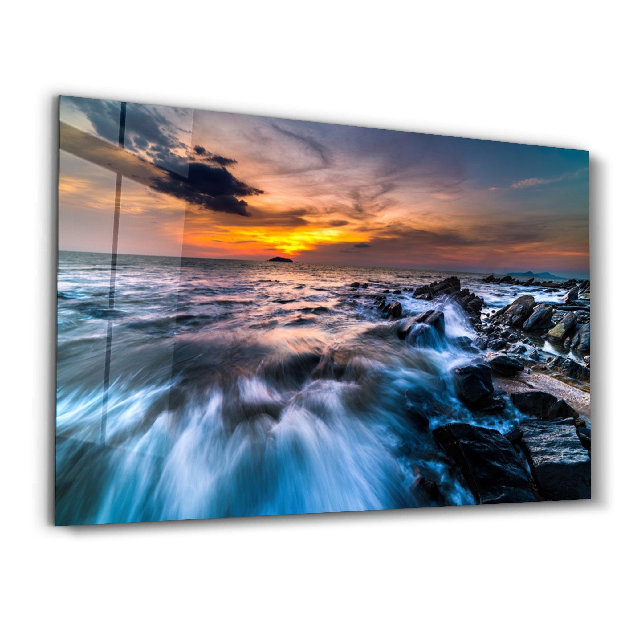 Catch the Sunset | Glass Wall Art - Artdesigna