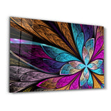 Neon Colored Leaves | Glass Wall Art