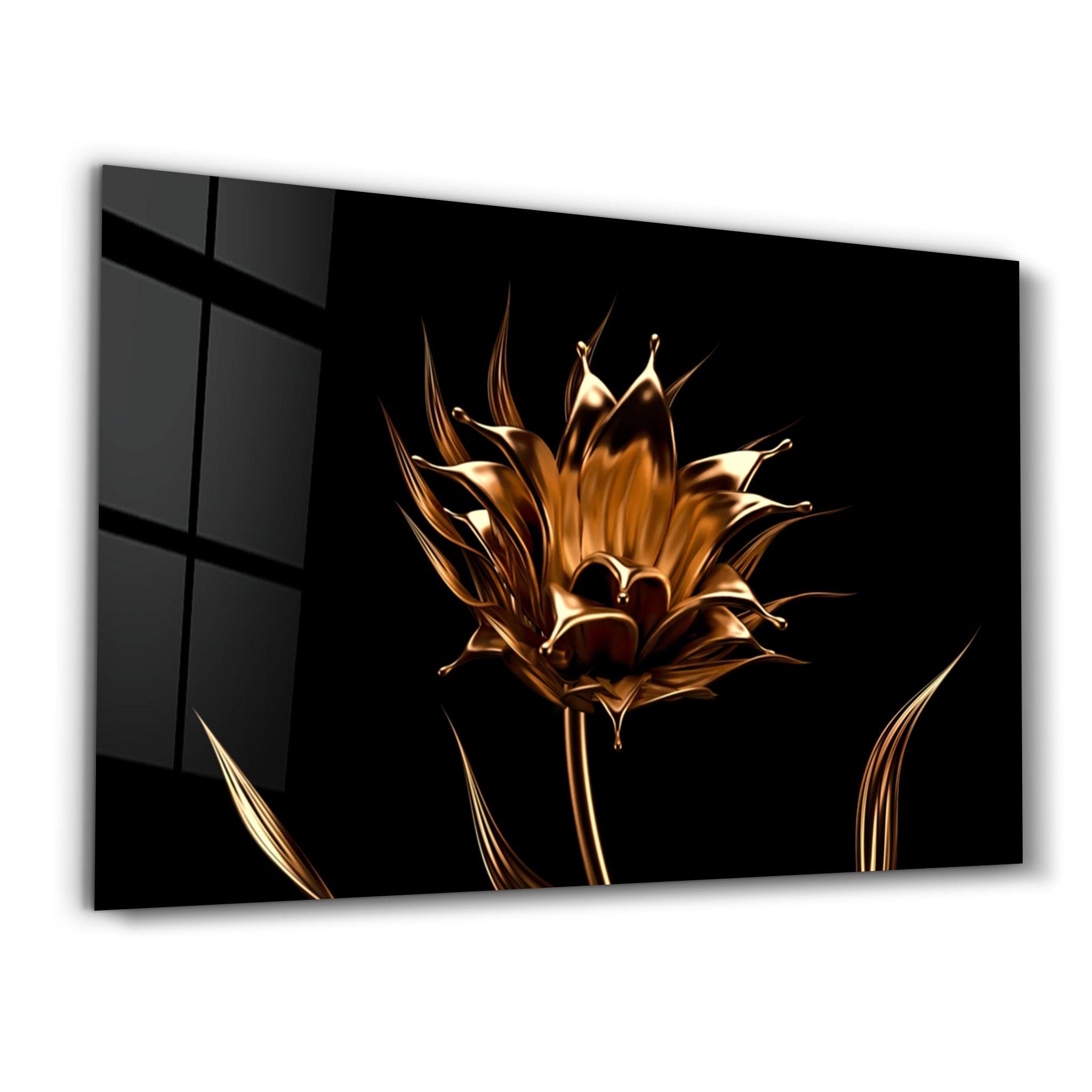 Smooth Flower | Glass Wall Art - Artdesigna