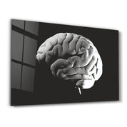 Brain Lines | Glass Wall Art - Artdesigna