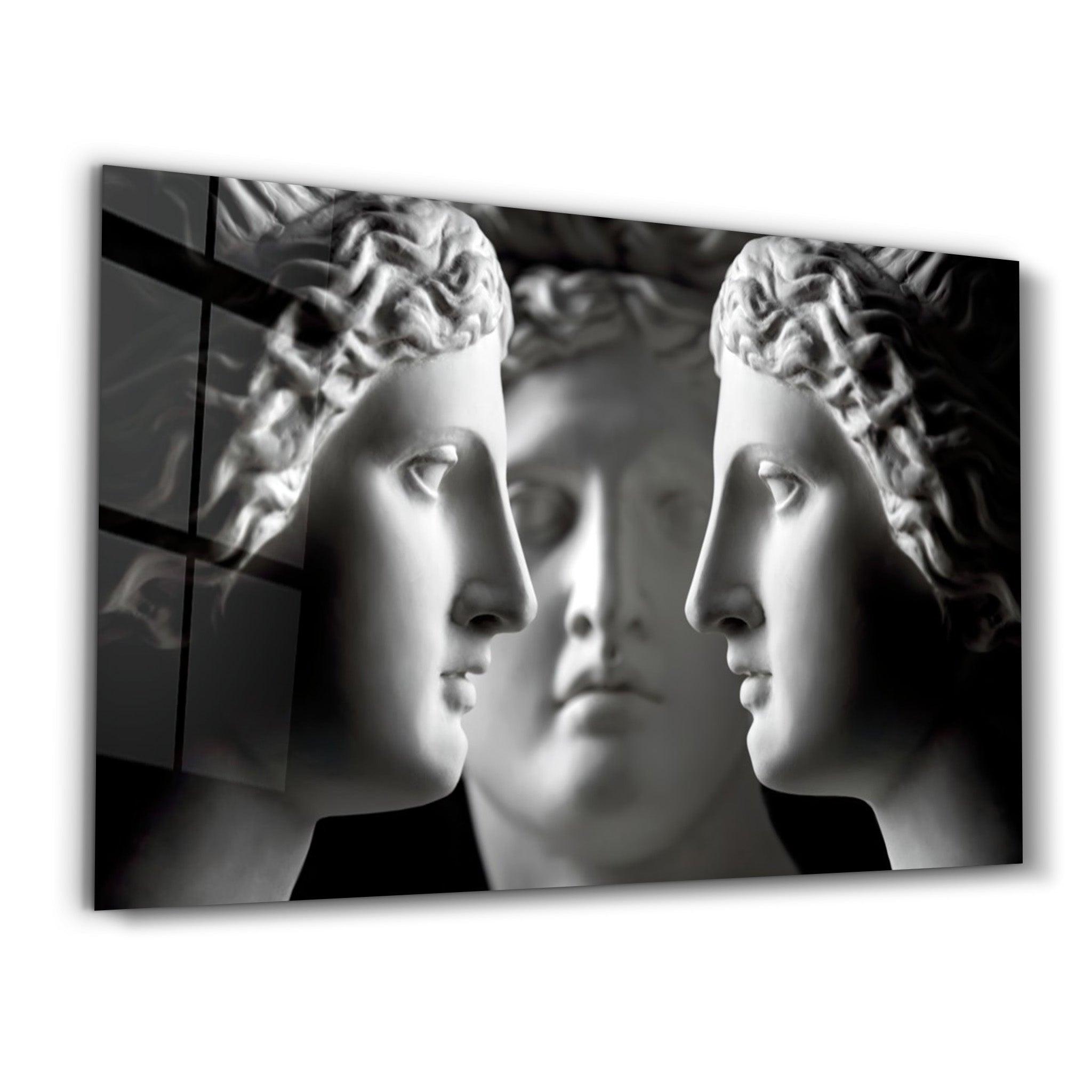 Three | Glass Wall Art - Artdesigna