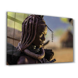 African Warrior | Glass Wall Art