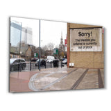 Banksy - Sorry | Designer's Collection Glass Wall Art