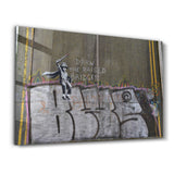 Banksy Draw the Raised Bridge | Glass Wall Art