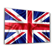 UK Flag | Glass Wall Art - Artdesigna