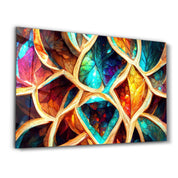 Cosmic Leaves | Glass Wall Art - Artdesigna