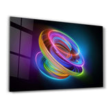 Neon Lines 2 | Glass Wall Art