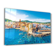 St. Tropez | Glass Wall Art - Artdesigna