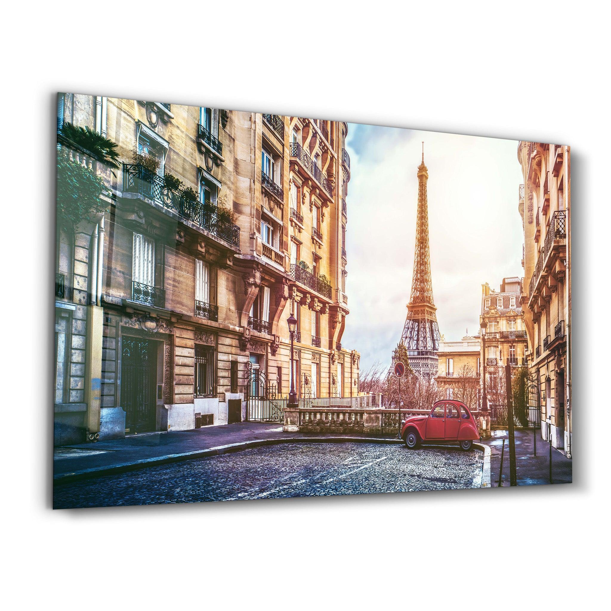 Paris Old Town - France | Glass Wall Art - Artdesigna