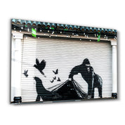 Banksy - Escape From the Zoo - Glass Wall Art - Artdesigna