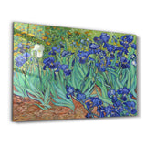 Irises (1889) by Vincent Van Gogh | Glass Wall Art