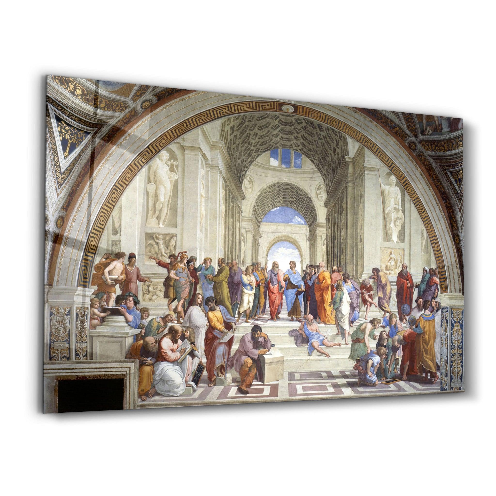 Raphael's The School of Athens (1511) | Glass Wall Art - Artdesigna