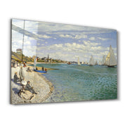 Regatta at Sainte-Adresse (1867) by Claude Monet | Glass Wall Art - Artdesigna