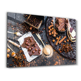 Coffee Beans And Chocolates | Glass Wall Art