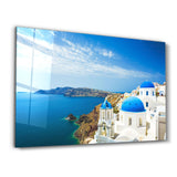 Thera From Santorini | Glass Wall Art