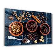 Coffee Beans V2 | Glass Wall Art - Artdesigna