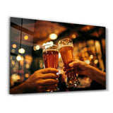 Cheers Beers | Glass Wall Art