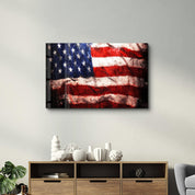 Flag of the U.S. | Glass Wall Art - Artdesigna