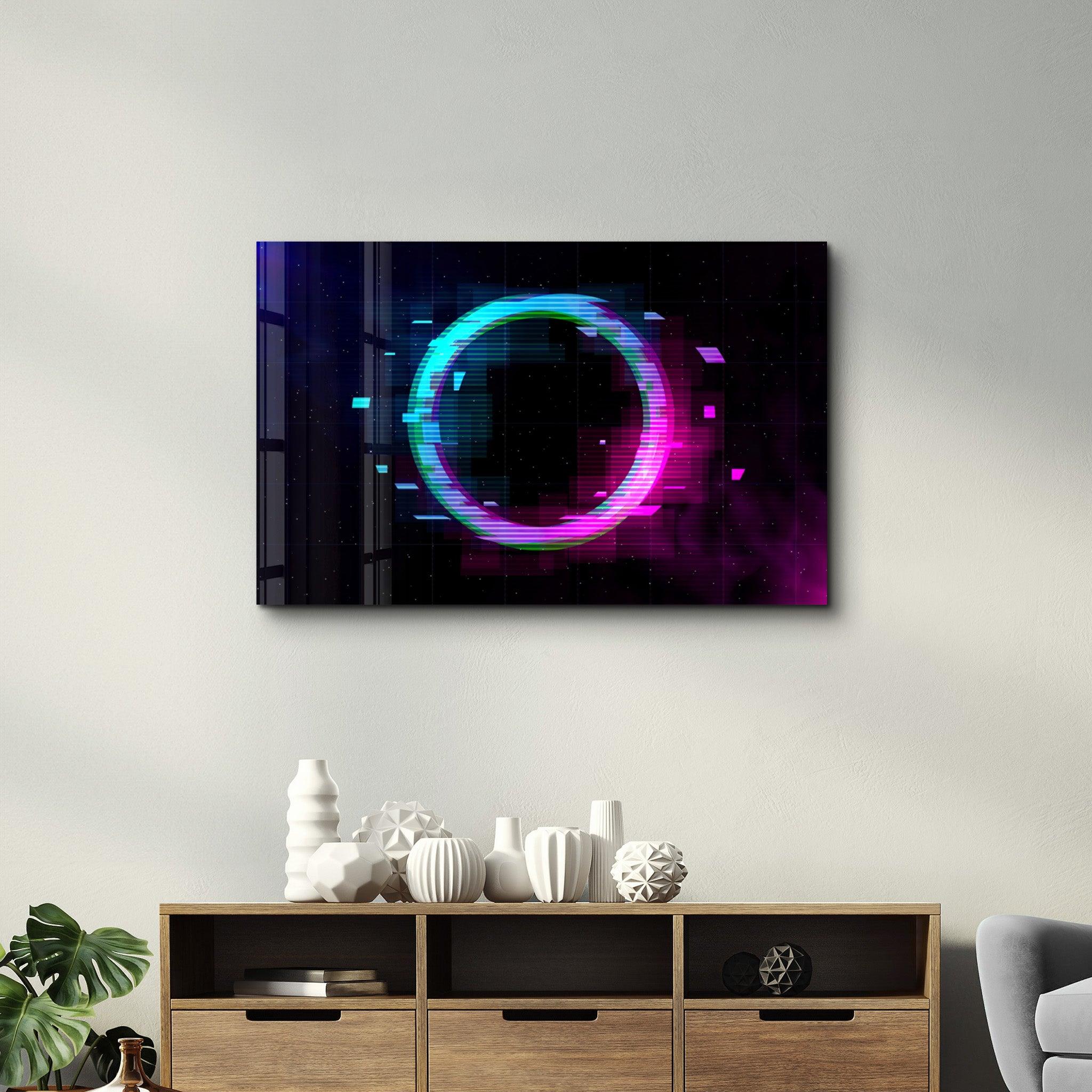 Circle In the Space | Glass Wall Art - Artdesigna