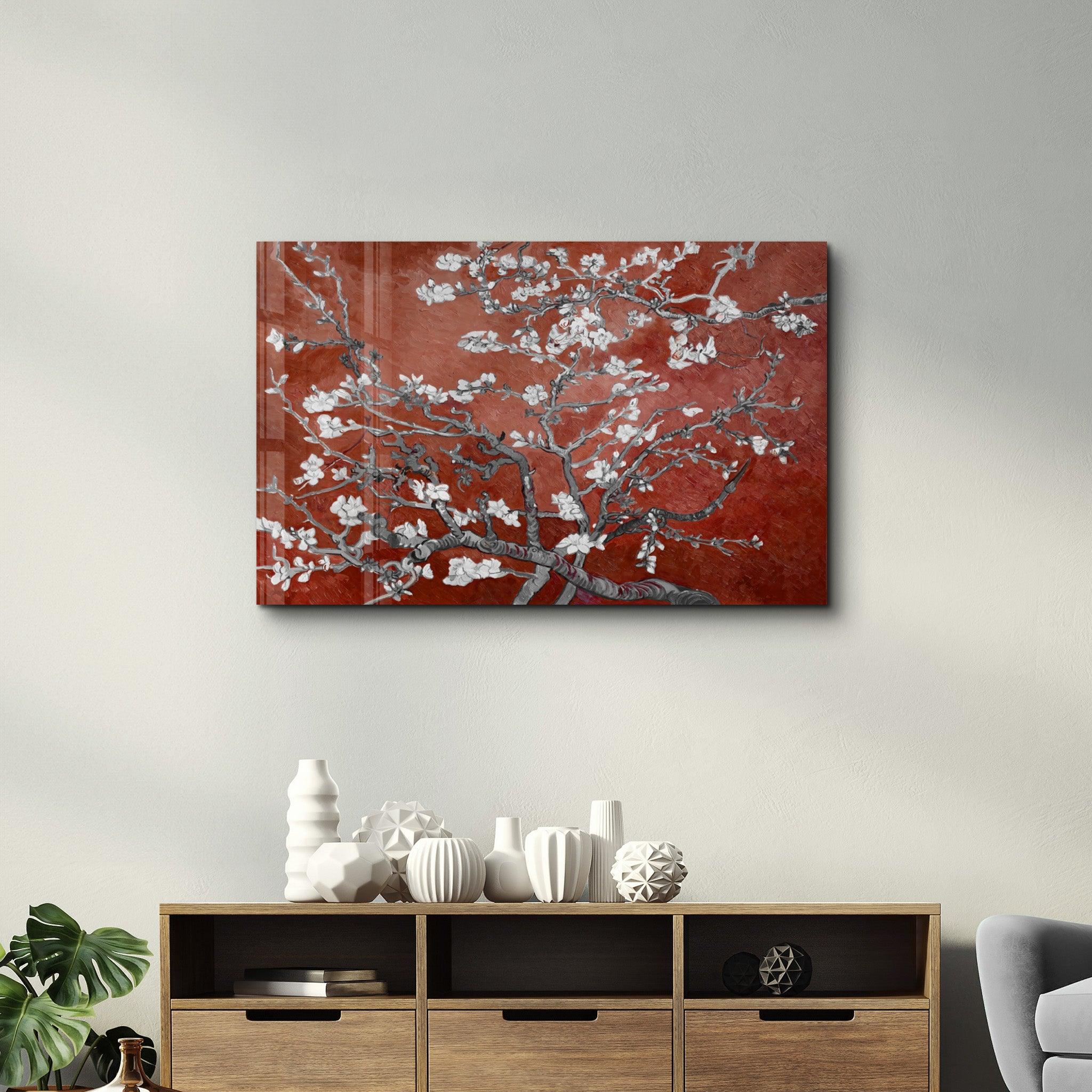 Abstract Flowers V5 | Glass Wall Art - Artdesigna