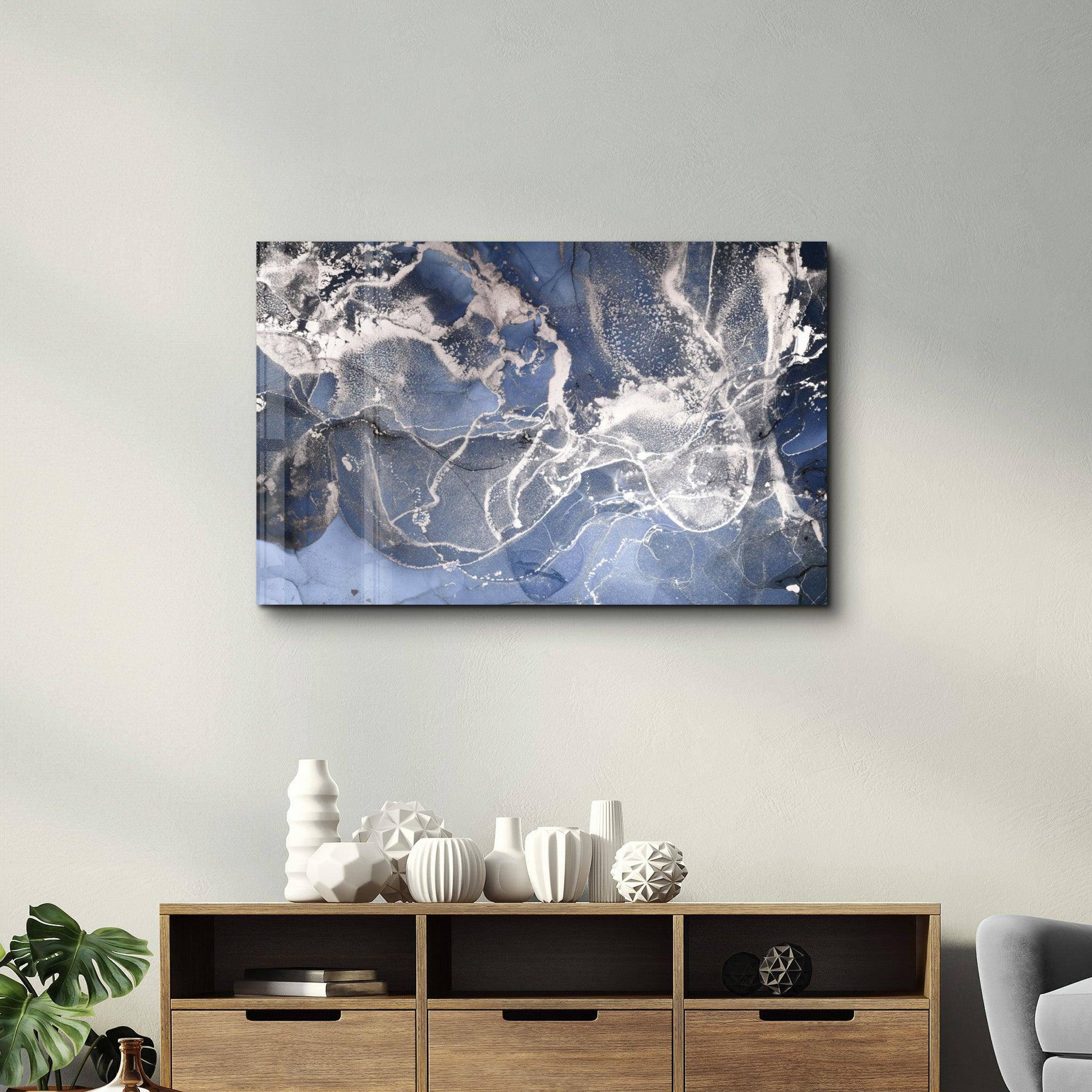 Marble Wave Pattern | Glass Wall Art - Artdesigna