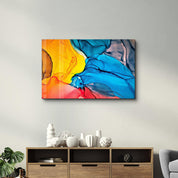 Colorful Wave Pattern | Glass Wall Art - Artdesigna