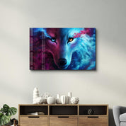 Mystical Wolf | Glass Wall Art - Artdesigna