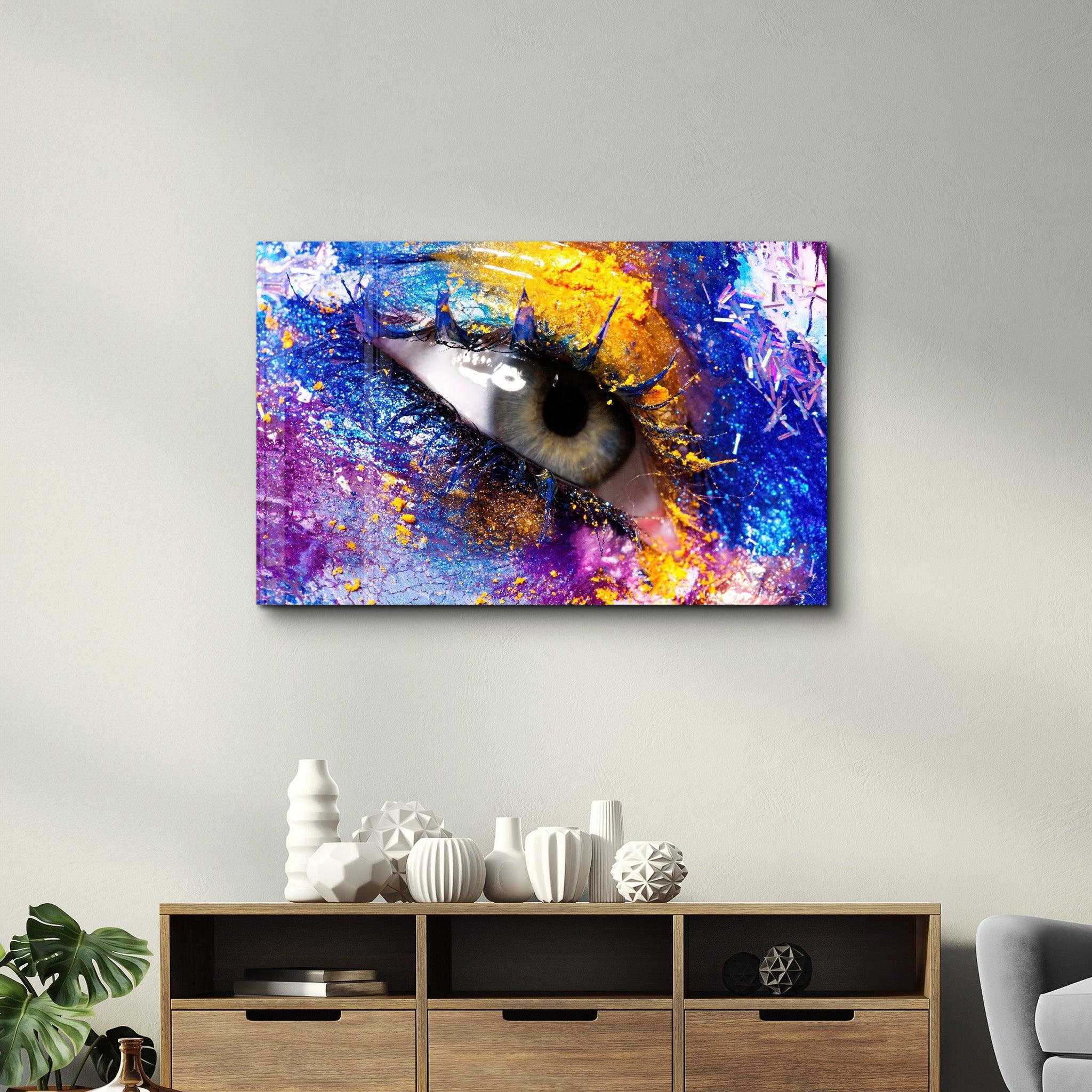 Eye In Colors | Glass Wall Art - Artdesigna