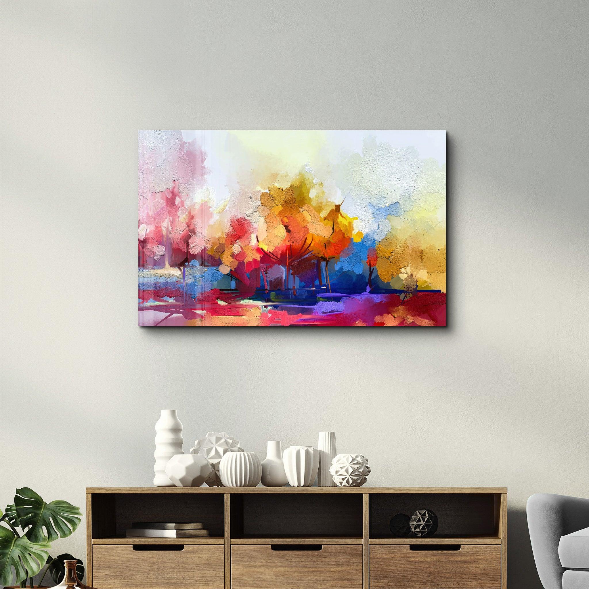 Colors of the Seasons | Glass Wall Art - Artdesigna