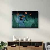 Beauty Of Butterflies In The Mind | Glass Wall Art - Artdesigna