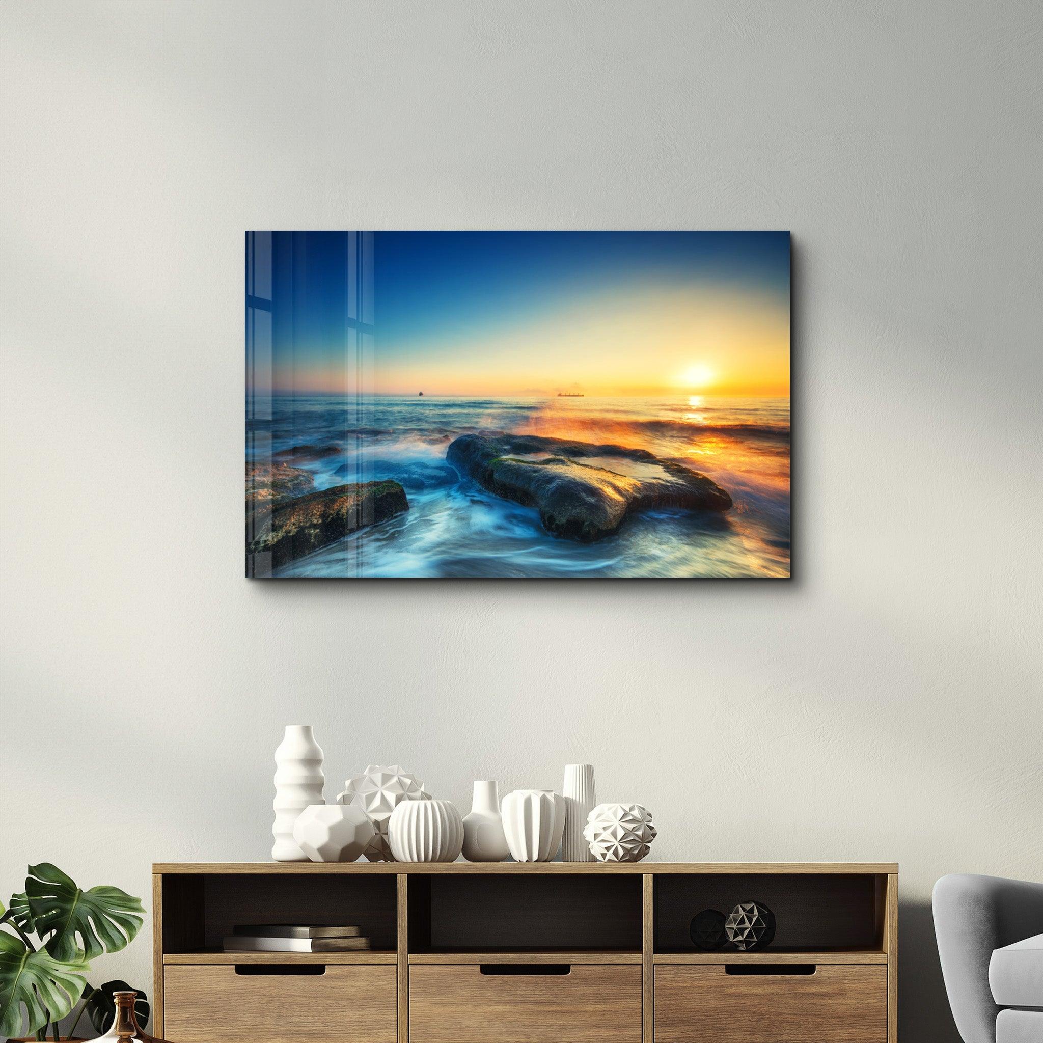 Sea View | Glass Wall Art - Artdesigna