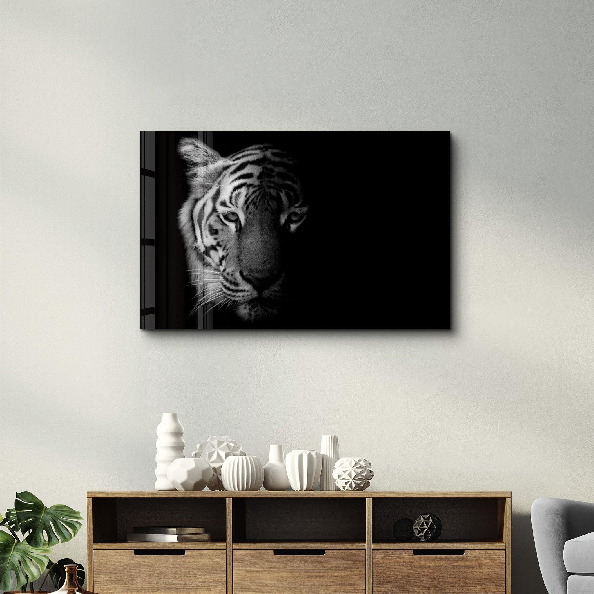 Tiger 1 | Glass Wall Art - Artdesigna