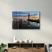 Lighthouse | Glass Wall Art - Artdesigna