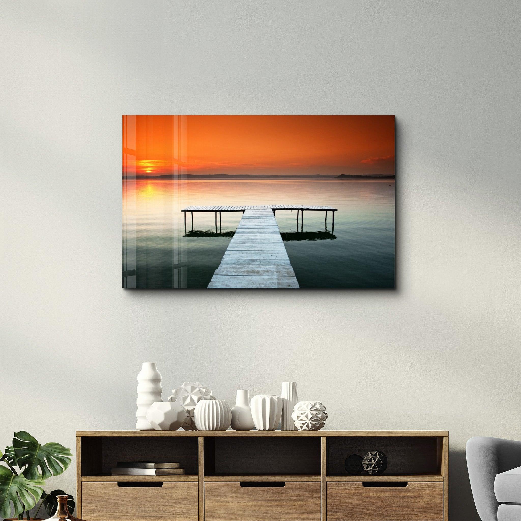 Pier 7 | Glass Wall Art - Artdesigna