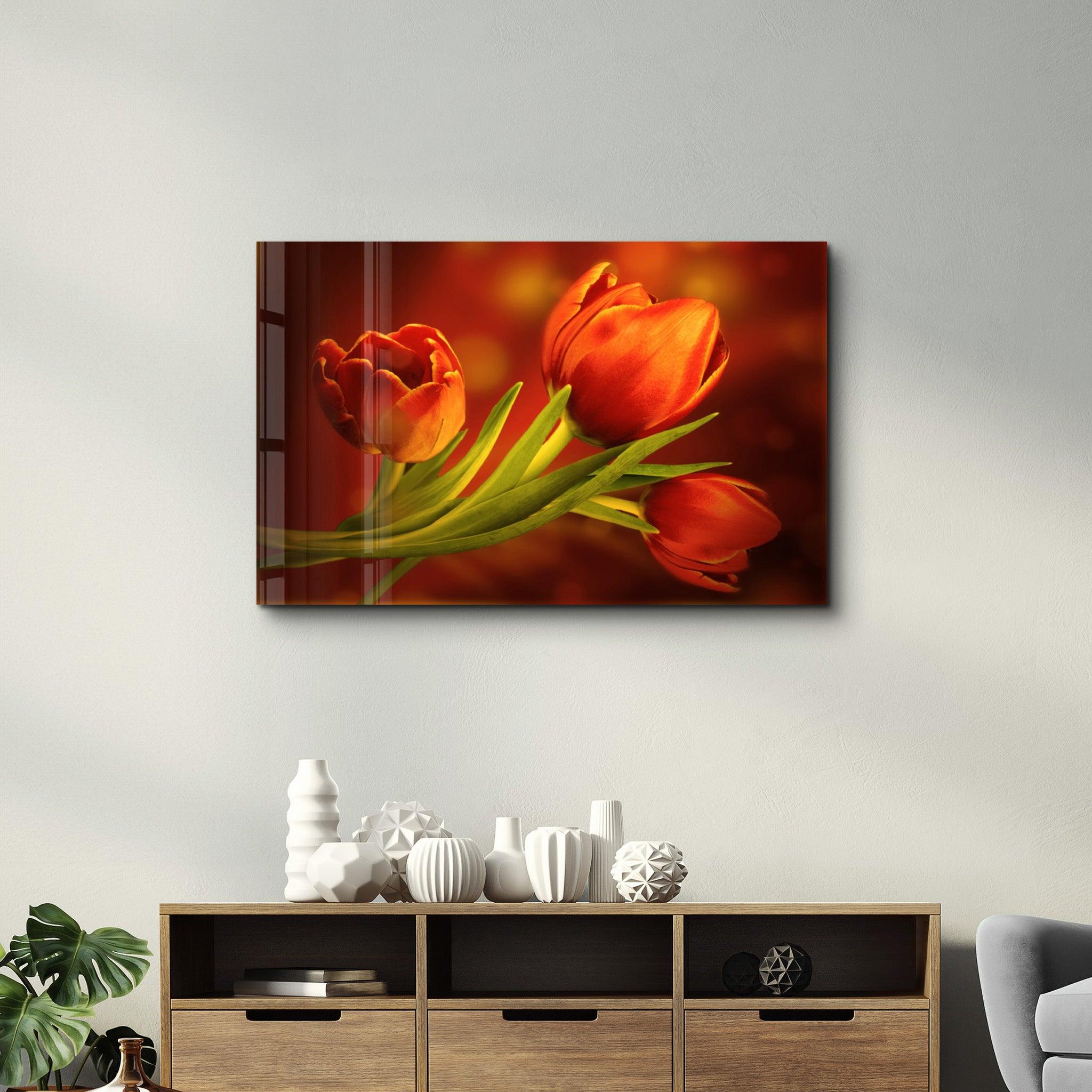 Embers of Spring | Glass Wall Art - Artdesigna