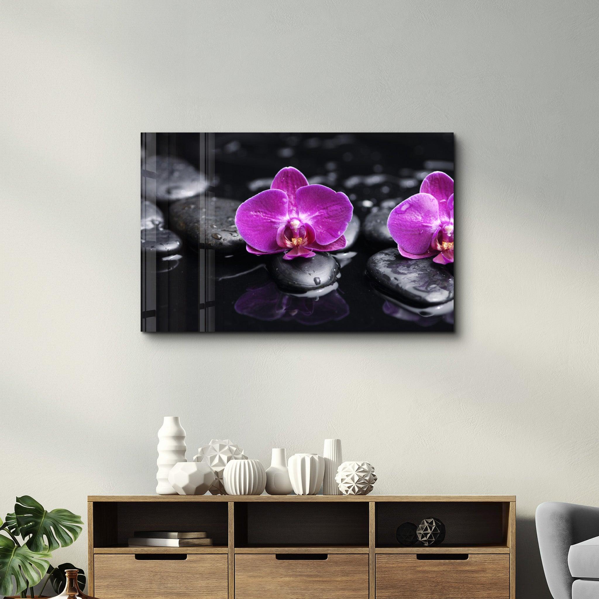 Orchid | Glass Wall Art - Artdesigna