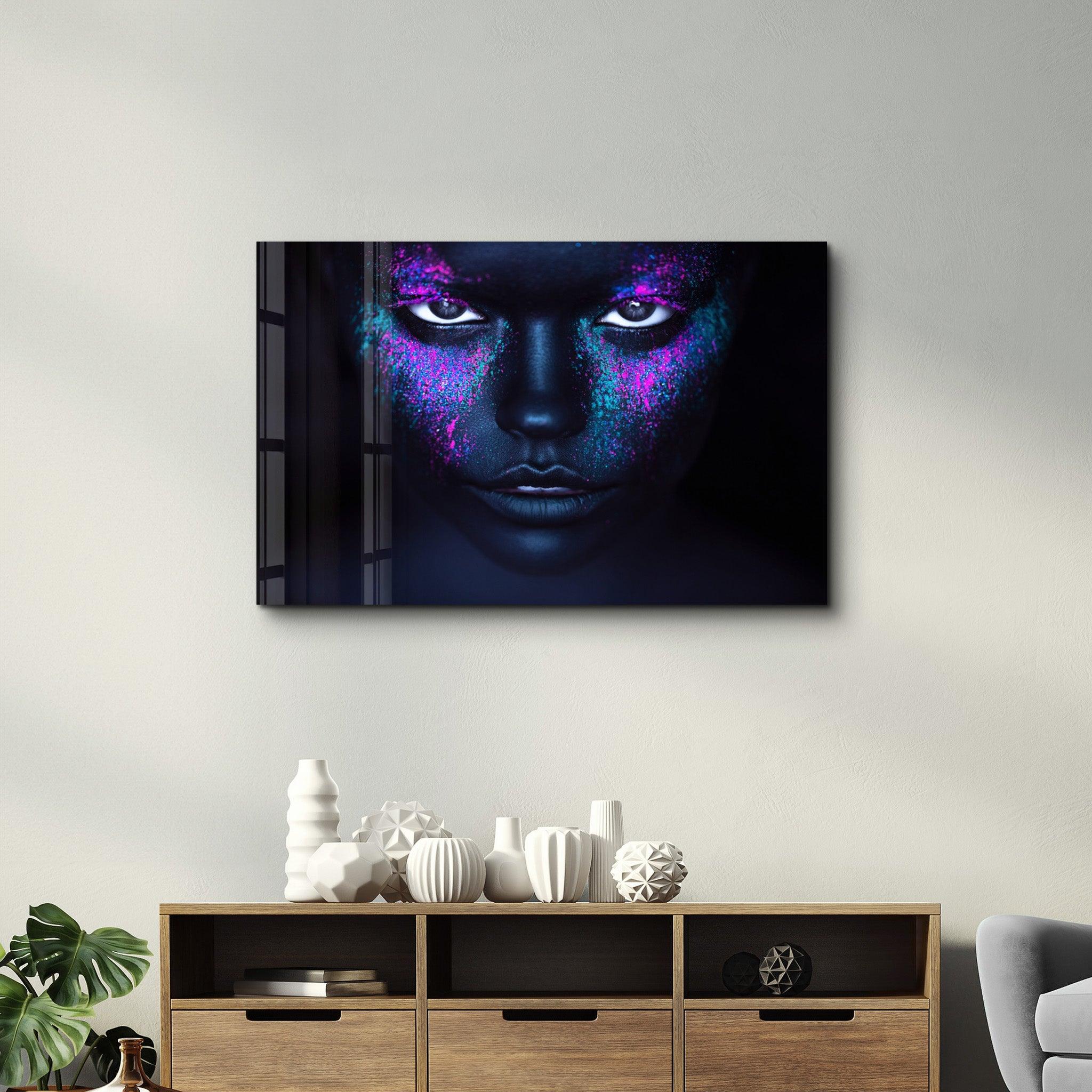 Neon Freckles | Glass Wall Art - Artdesigna