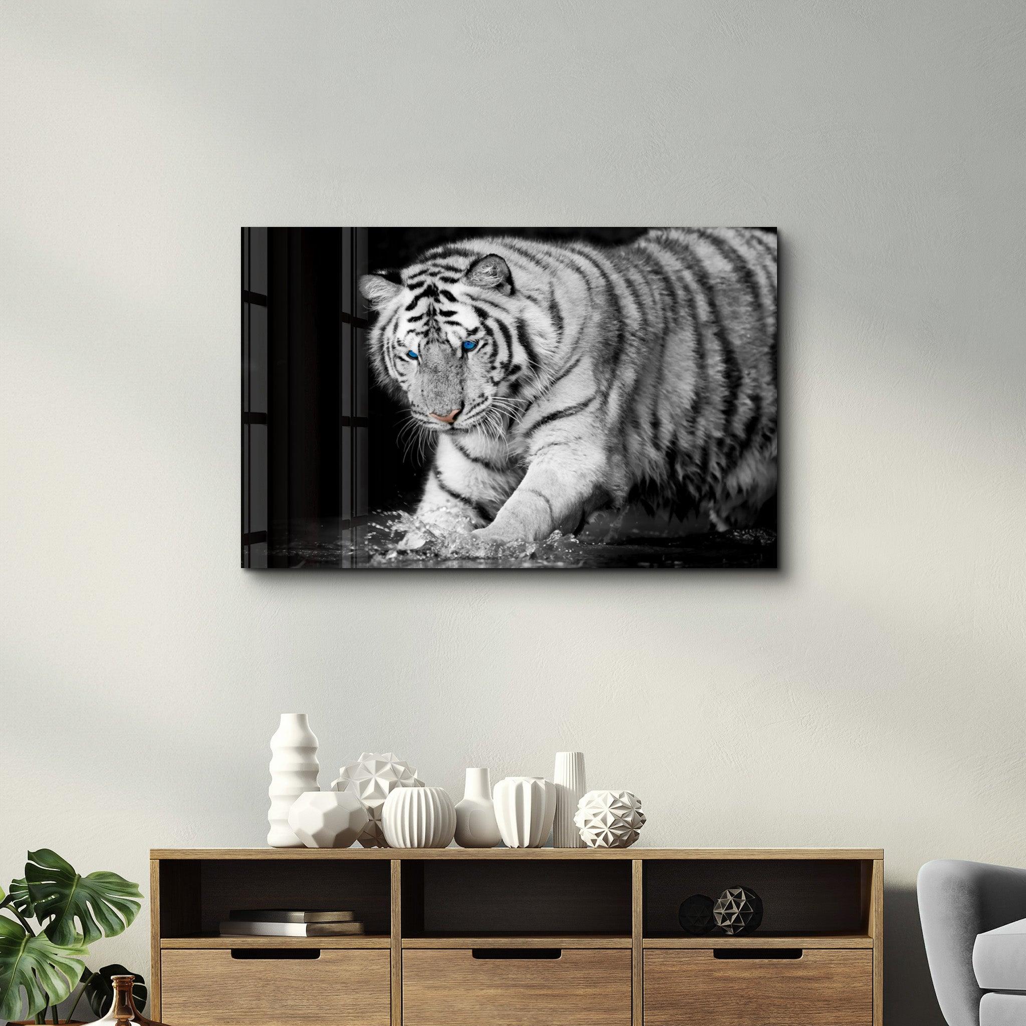 Tiger 2 | Glass Wall Art - Artdesigna