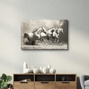 The Thunder of Hooves : Horses | Glass Wall Art - Artdesigna