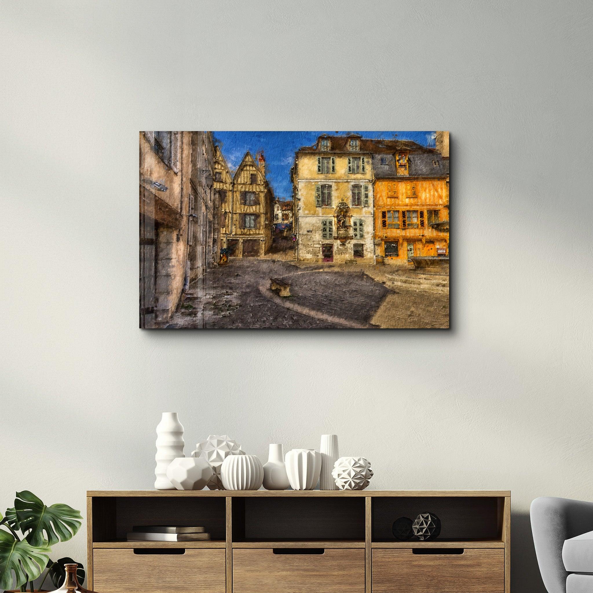 Medieval Square | Glass Wall Art - Artdesigna