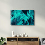 Green Abstract Pattern | Glass Wall Art - Artdesigna