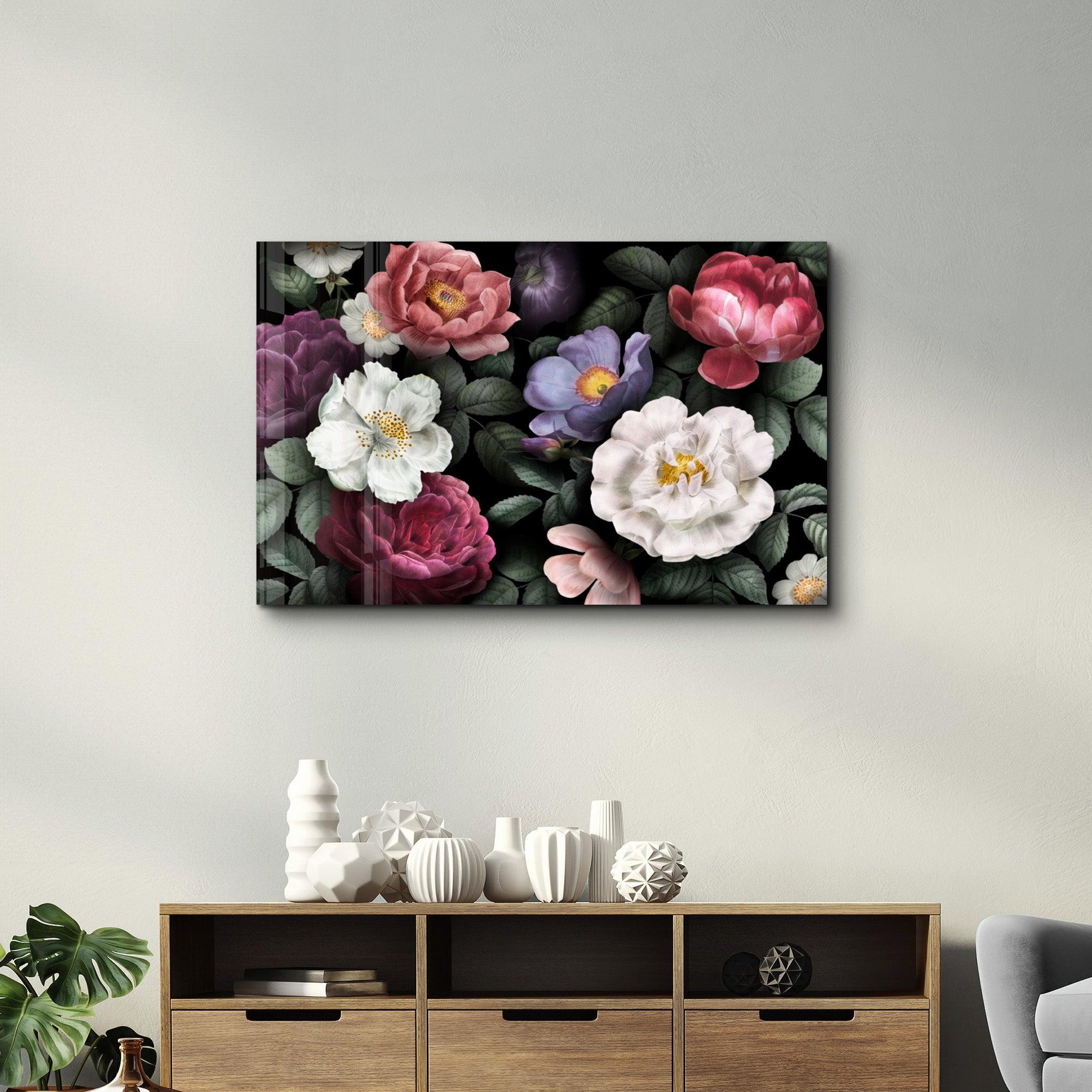 Floral | Glass Wall Art - Artdesigna